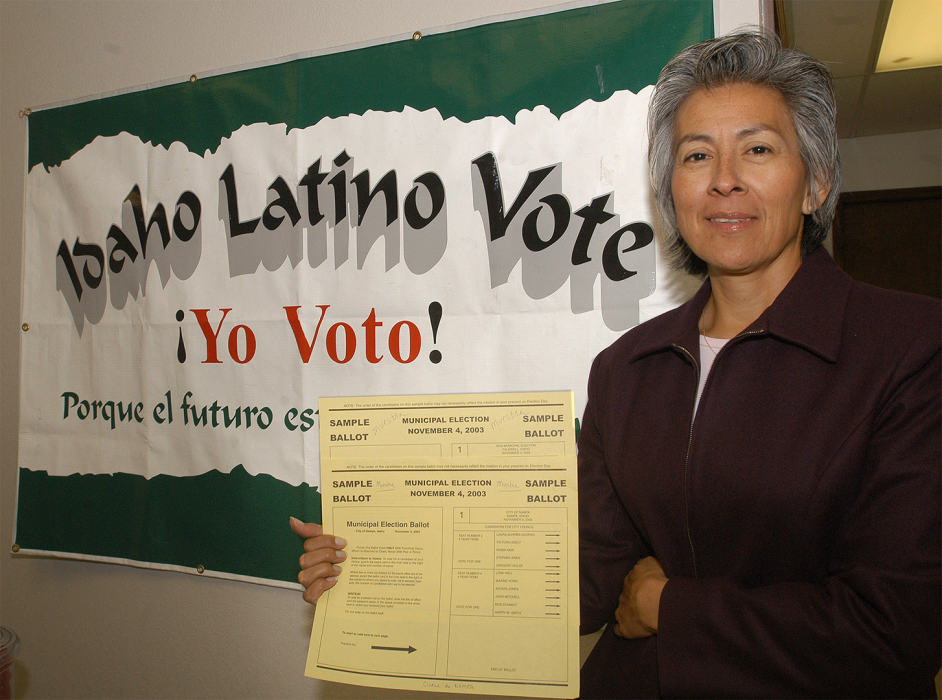 color photo of Maria Gonzalez Mabbutt, Director of Idaho Vote