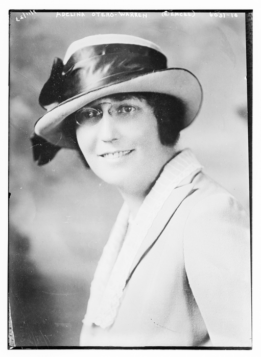 Black and white photo portrait of Nina Otero-Warren 