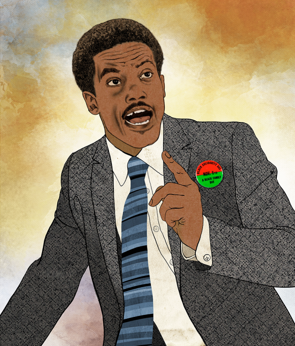 Illustration of Panamanian-West Indian activist Carlos E. Russell.