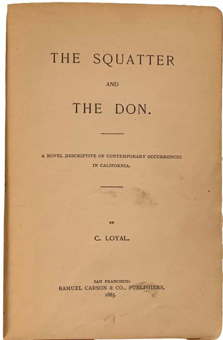 Title page for The Squatter and the Don book. 